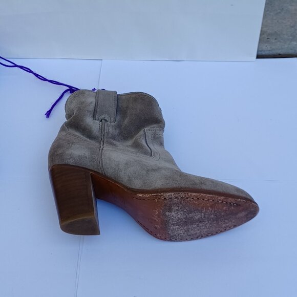 Frye Suede Booties Gray Size 6 - Picture 14 of 14